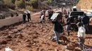 Warga Suriah yang kembali mengungsi adalah mereka yang ke Lebanon untuk menghindari konflik yang terjadi di negaranya. (Anwar AMRO/AFP)