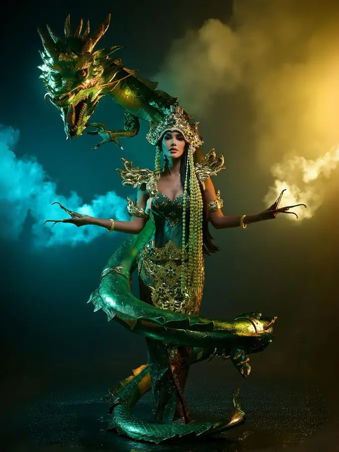 Pesona Magis Vina Sitorus Tampil Bak Nyi Roro Kidul di Ajang Miss Grand International 2025