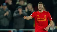 Adam Lallana menempati peringkat kelima top scorer sementara Liverpool, Lallana telah mencetak tujuh gol bagi The Reds di semua level kompetisi yang diikuti timnya. (EPA/Peter Powell)