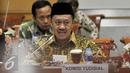 Ekspresi Aidul Fitriciada saat mengikuti rapat konsultasi dengan Komisi III di Jakarta, Rabu (2/3). Rapat membahas Pengawasan dan Legislasi antara lembaga Hukum di Pemerintahan Kususnya KY dengan MA. (Liputan6.com/Johan Tallo)