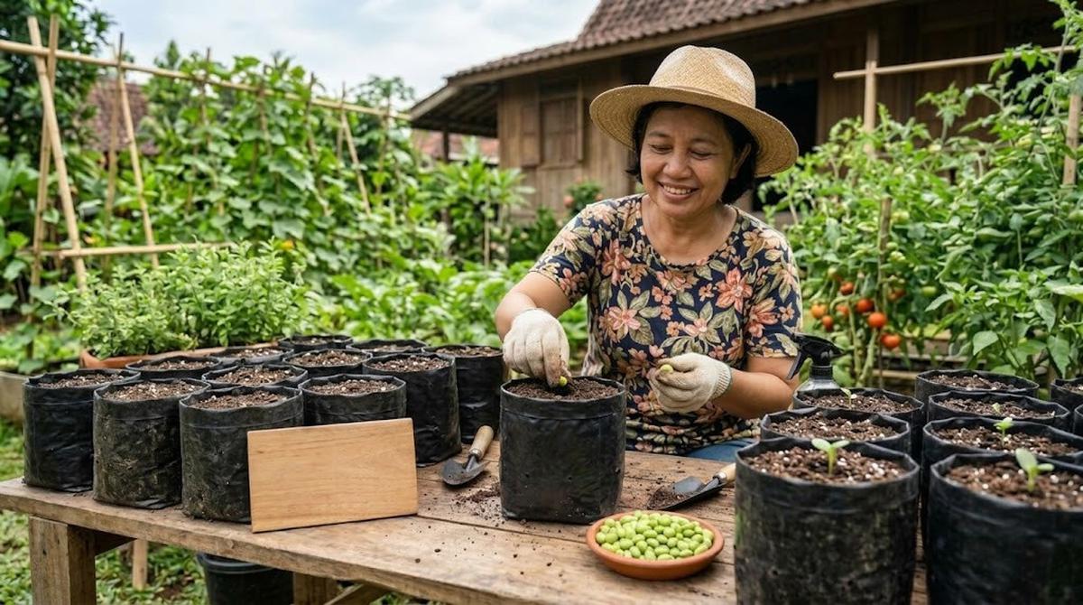 Cara Menanam Kacang Edamame di Polybag dengan Media Tanam Poros/AI Generated