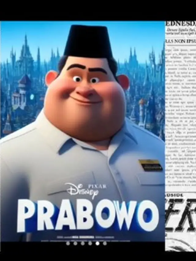 6 Potret Capres Cawapres 2024 Ala Disney Pixar Editan Ai Yang Unik