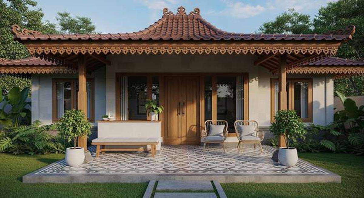 8 Model Joglo Depan Rumah Minimalis 2025, Ornamen Khas Jawa yang Kental tapi Modern