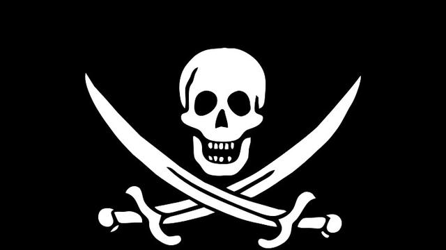 Jolly Roger atau simbol perompak karya bajak laut Jack Rackham atau Calico Jack. (Wikimedia)