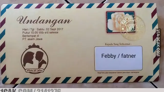 10 Potret Nama Lucu di Undangan Nikah Ini Bikin Senyum Sendiri