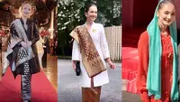 Enzy memadukan kesan klasik elegan dengan sentuhan cutting kebaya pada atasan yang dikenakannya. [Foto: Instagram/ Enzy Storia]