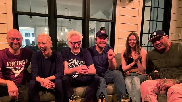 Sutradara dan para pemain film Guardians of the Galaxy Vol. 3. (Instagram @davebautista)