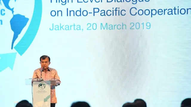 Wakil Presiden RI Jusuf Kalla membuka dialog tingkat tinggi Indo Pasifik di Jakarta, Rabu 20 Maret 2019 (kredit: Kemlu RI)