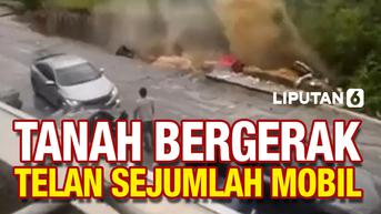 VIDEO: Detik- Detik Tanah Bergerak 'Menelan' Sejumlah Mobil di Selangor