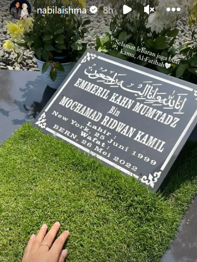 Nabila Ishma Kekasih Mendiang Eril merayakan Lebaran Idul Fitri 2023