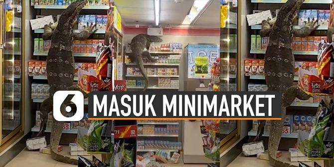 VIDEO: Viral! Biawak Raksasa Masuk Minimarket