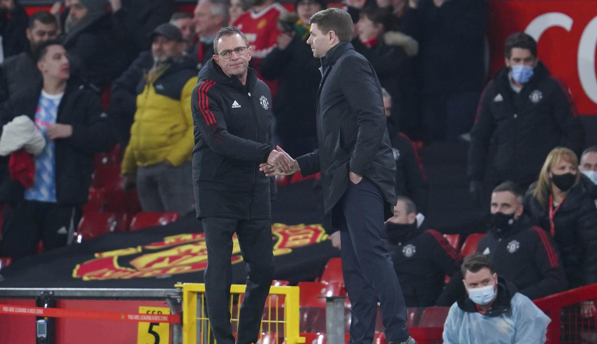 Ini adalah kemenangan keempat Setan Merah pada era kepelatihan Ralf Rangnick. Kemenangan kali ini sekaligus membalaskan dendam Man United yang takluk 0-1 dari Aston Villa pada pekan ke-6 Liga Inggris 2021-2022. (AP/Jon Super)