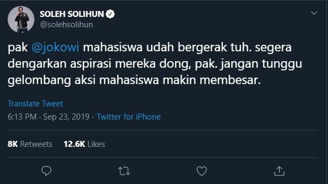 7 Selebriti Ini Tunjukan Dukungan Ke Mahasiswa Saat Demo DPR