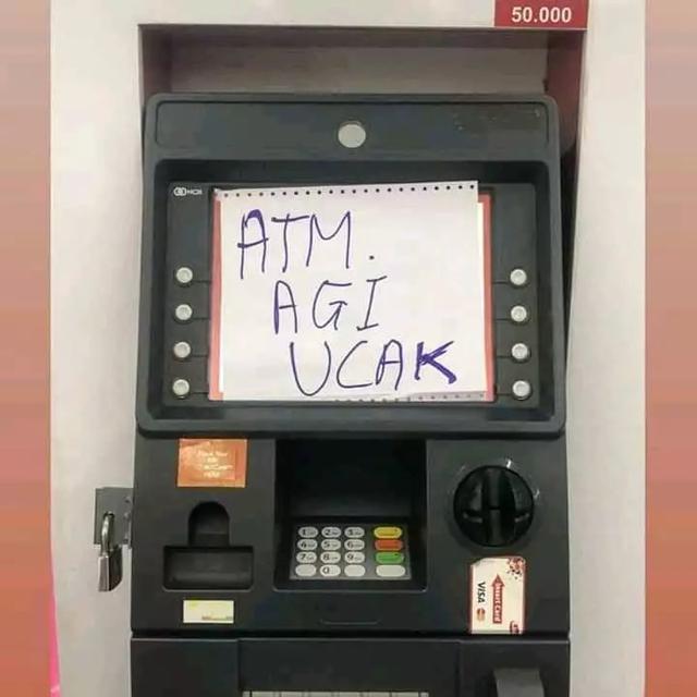 6 Tulisan 'ATM Rusak' Sok Imut Ini Kocak Banget, Bikin Geli Sekaligus Ngakak