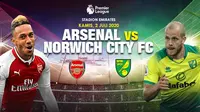 Banner Arsenal vs Norwich City. (Triyasni)