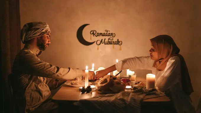 Ilustrasi buka puasa, sahur, Islami, Ramadan
