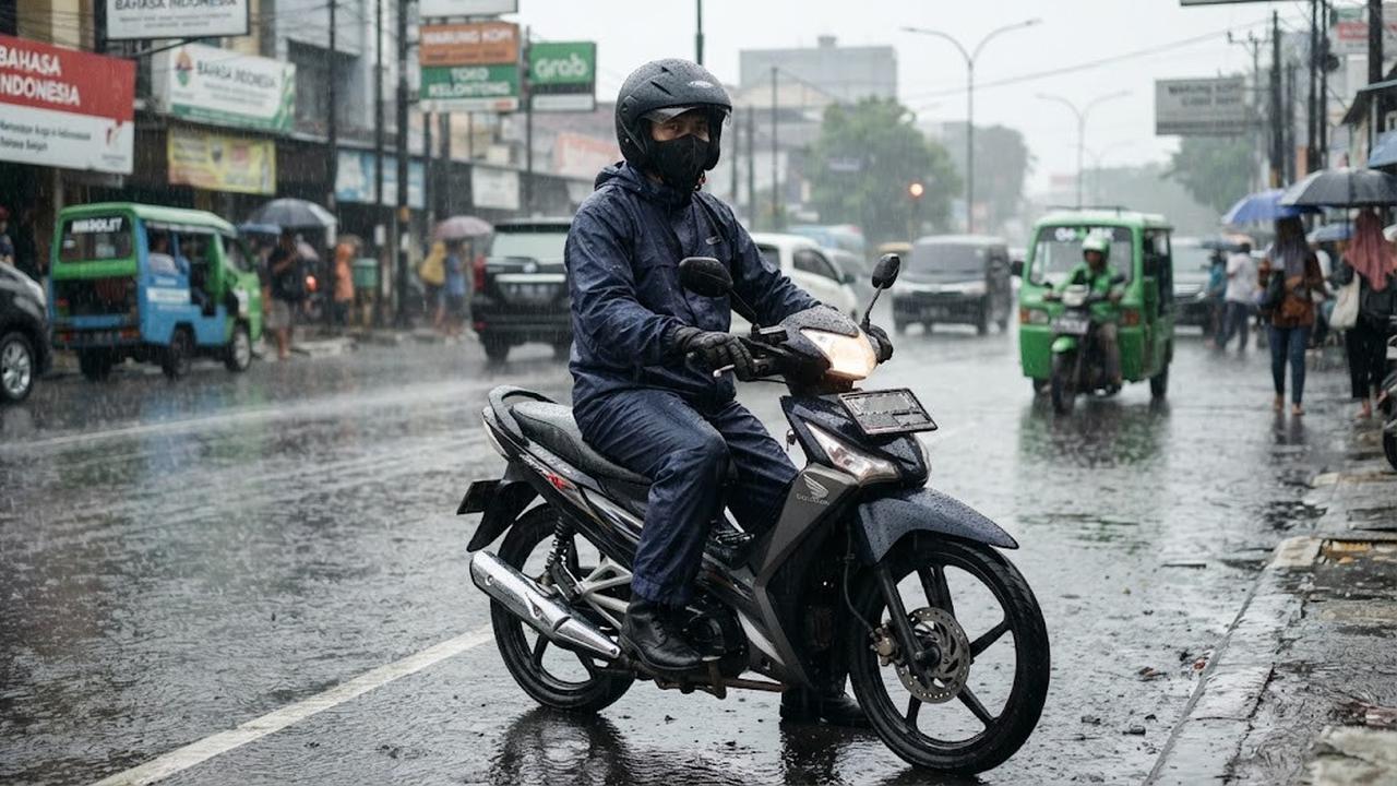 6 Tips Memakai Jas Hujan agar Air Tidak Masuk dari Bagian Leher, Lengan, dan Kaki