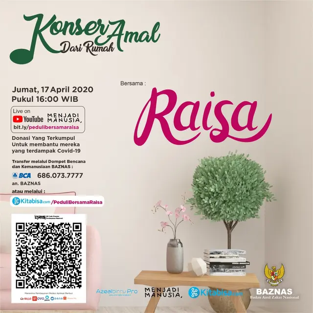 Sore Ini, Raisa Gelar Konser Amal Peduli Corona