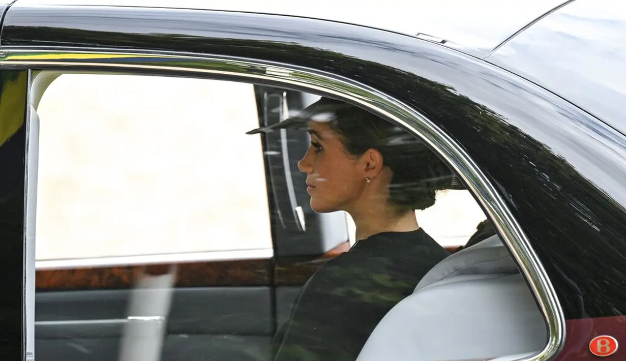 Meghan Markle di pemakaman Ratu Elizabeth II. (Foto: Loic Venance/Pool Photo via AP)