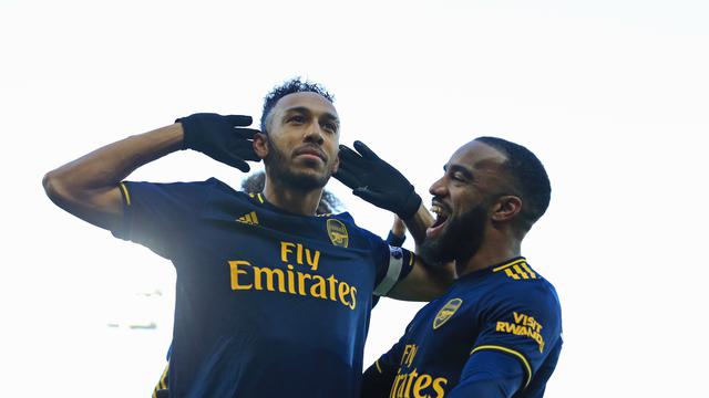 Striker Arsenal, Pierre-Emerick Aubameyang (LINDSEY PARNABY / AFP)