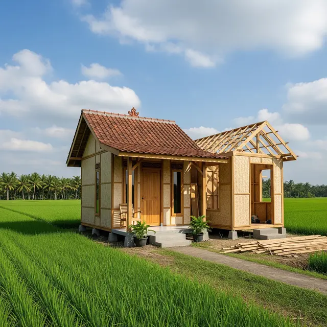 Inspirasi Rumah Murah di Desa Pinggir Ladang