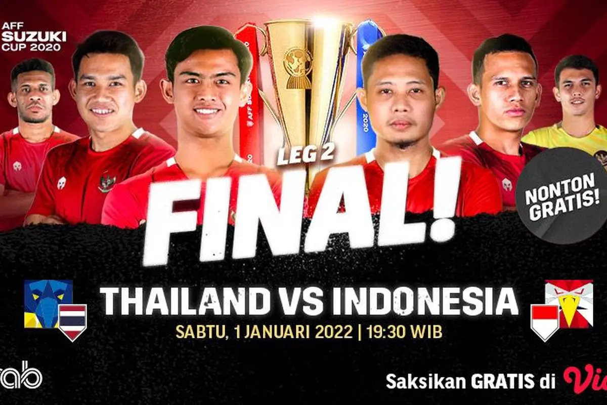 Jadwal Lengkap Leg 2 Final Piala AFF Suzuki Cup 2020 : Indonesia Vs Thailand