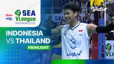 Berita video highlights laga putaran pertama SEA VLeague 2023 putra antara timnas bola voli Indonesia melawan Thailand yang berlangsung selama empat set, Minggu (23/7/2023) malam hari WIB.