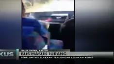 Rekaman Bus Pulau Indah di kilometer 29 arah balikpapan pada minggu sore begitu menegangkan