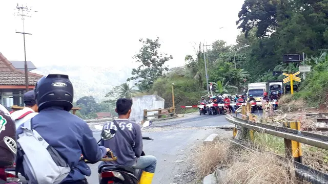 Perlintasan Sebidang Rawalo, salah satu titik macet di Banyumas. (Foto: Liputan6.com/Muhamad Ridlo)