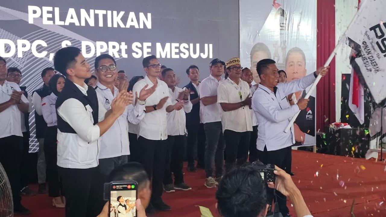 Kaesang Saksikan Pelantikan Pengurus PSI Mesuji, DPD Targetkan Satu Kursi di Tiap Dapil