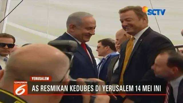 Amerika Serikat resmikan kantor kedutaan besar di Yerusalem. Sementara puluhan massa Palestina yang berontak, diberondong peluru oleh tentara Israel.