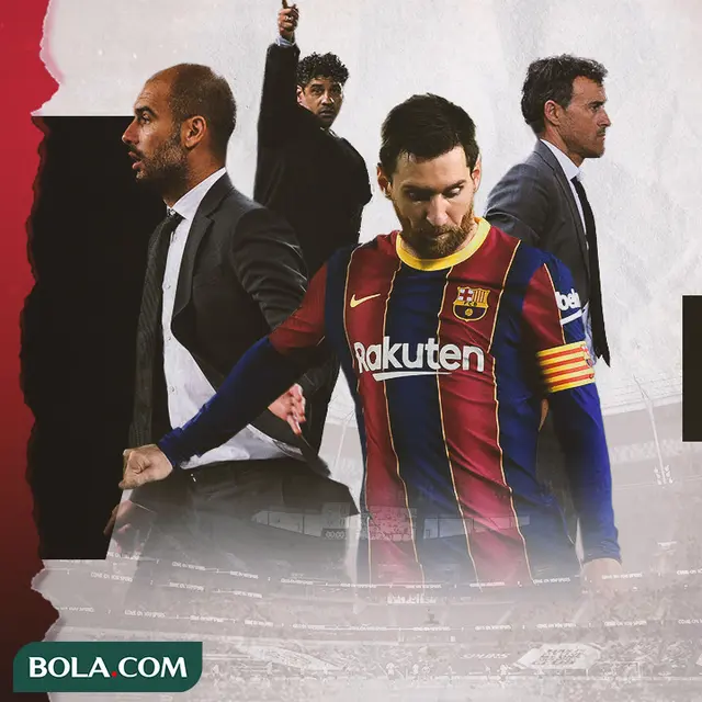 Lionel Messi, Pep Guardiola, Frank Rijkaard dan Luis Enrique