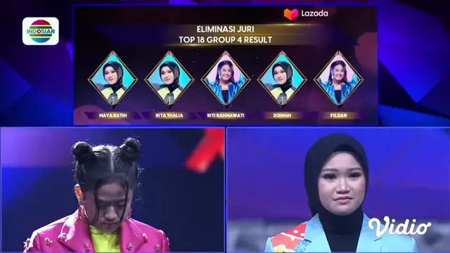 Vini (Cianjur) saat Tersenggol di Panggung Dangdut Academy 5