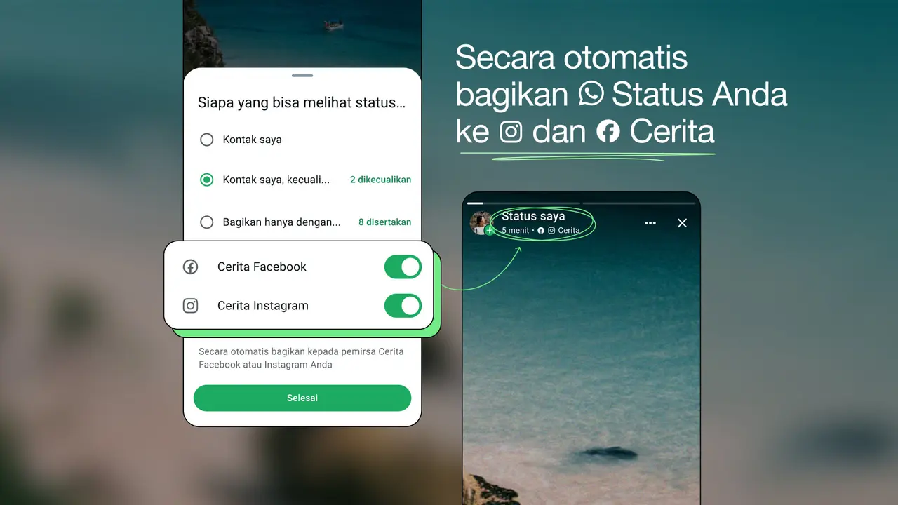 Cara Tambahkan WhatsApp ke Pusat Akun untuk Bagikan Status WA ke IG dan ...