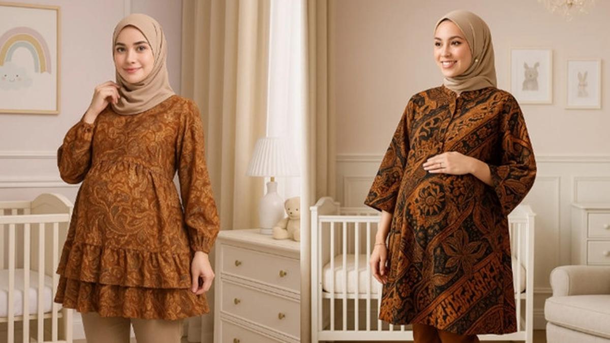 8 Pilihan Model Tunik Batik Ibu Hamil Terpopuler di 2025, Stylish Tapi Tetap Nyaman