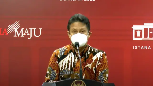Menkes Budi Gunadi Sadikin update Omicron dari Istana Kepresidenan Jakarta, Senin, 3 Januari 2022. (Tangkapan Layar YouTube Perekonomian RI)