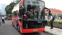 Layanan bus listrik sebagai angkutan umum di Bandung dan Surabaya terancam mangkrak. (dok:&nbsp;Djoko Setijowarno)