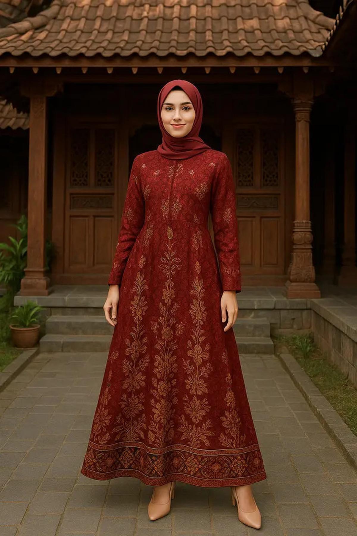 7 Model Batik Merah Maroon Wanita Terbaru yang Menarik dan Stylish