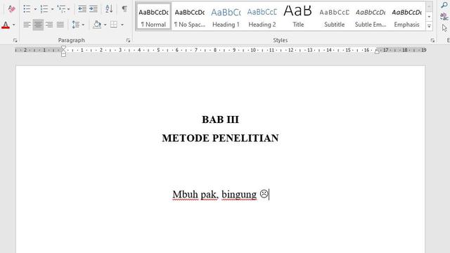 6 Tulisan di Bab 3 Skripsi Ini Bikin Tepuk Jidat, Kehabisan Ide