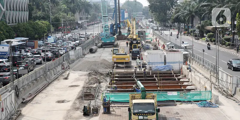 Progres Pembangunan MRT Stasiun Thamrin - Monas