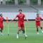 Elkan Baggott, Ole Romeny, Beckham Putra, dan Rizky Ridho dalam sesi latihan Timnas Indonesia di Stadion Madya, Gelora Bung Karno, Jakarta jelang FIFA Series 2026, Selasa (24/3/2026). (Bola.com/M. Iqbal Ichsan)