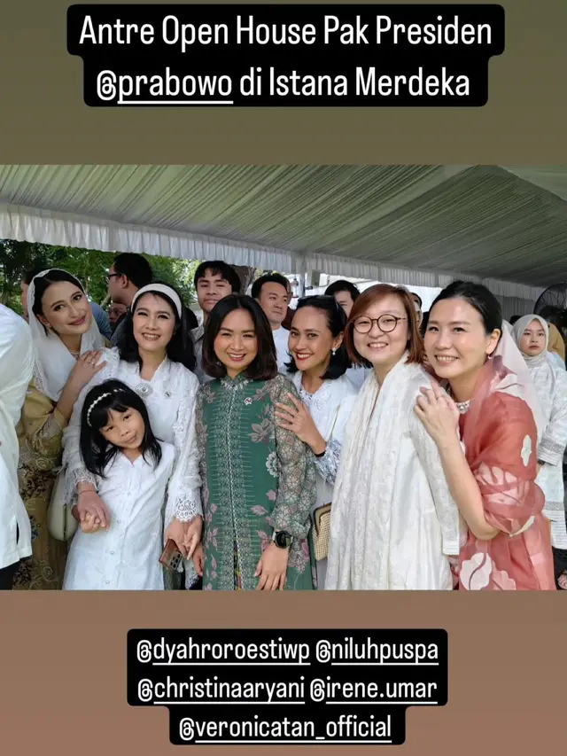 Gaya Keren Tamu Undangan Open House Presiden Prabowo Subianto, Dari Nagita Slavina, Titiek Soeharto hingga Menpar Widi Wardhana