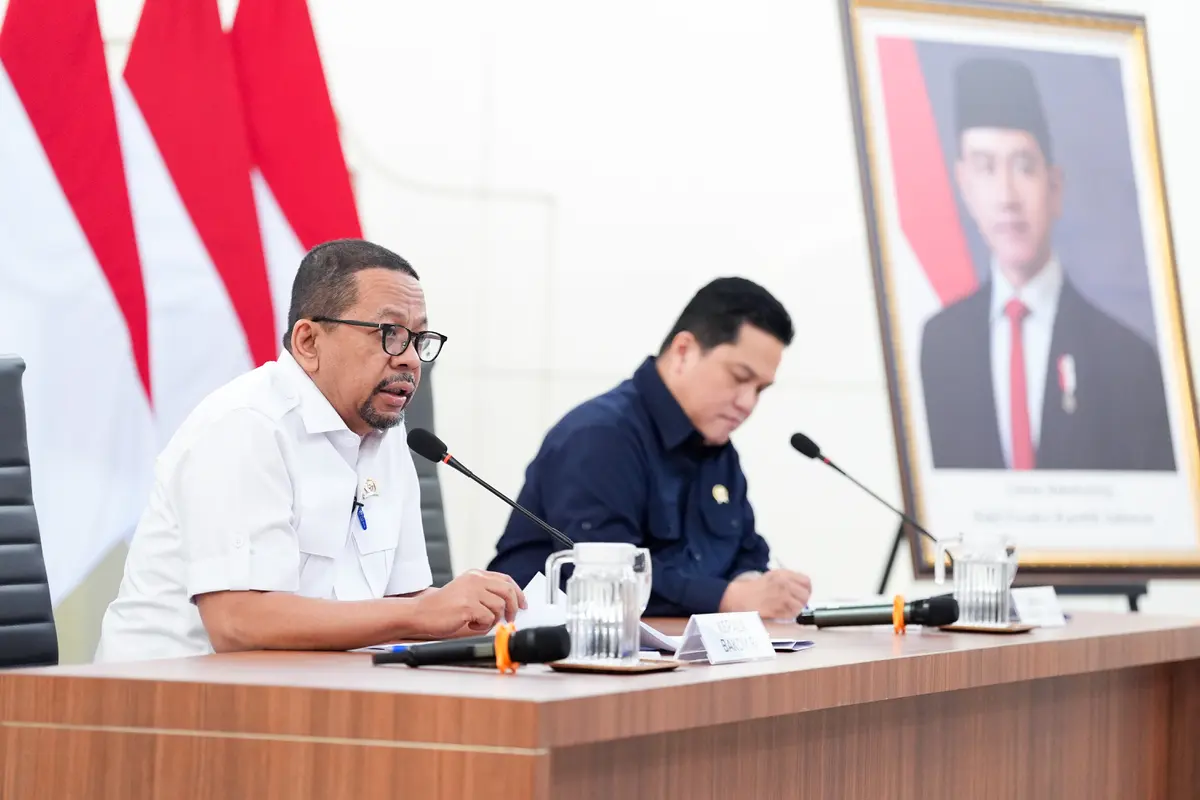 Kepala Badan Komunikasi Pemerintah (Bakom) RI, Muhammad Qodari, dalam konferensi pers Program Hasil Terbaik Cepat (PHTC) di Jakarta, Kamis (2/7/2026). (Dok. Istimewa)
