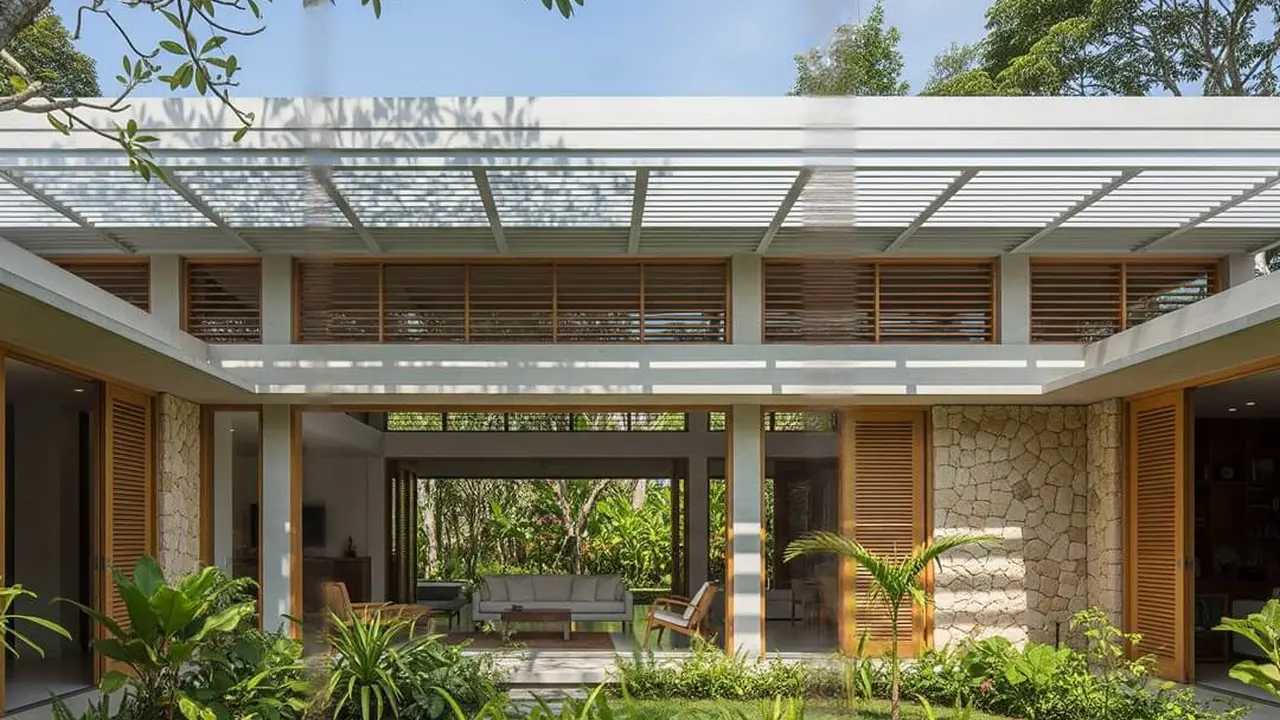 Desain Rumah Minimalis Sejuk Nyaman Tanpa AC di Iklim Tropis