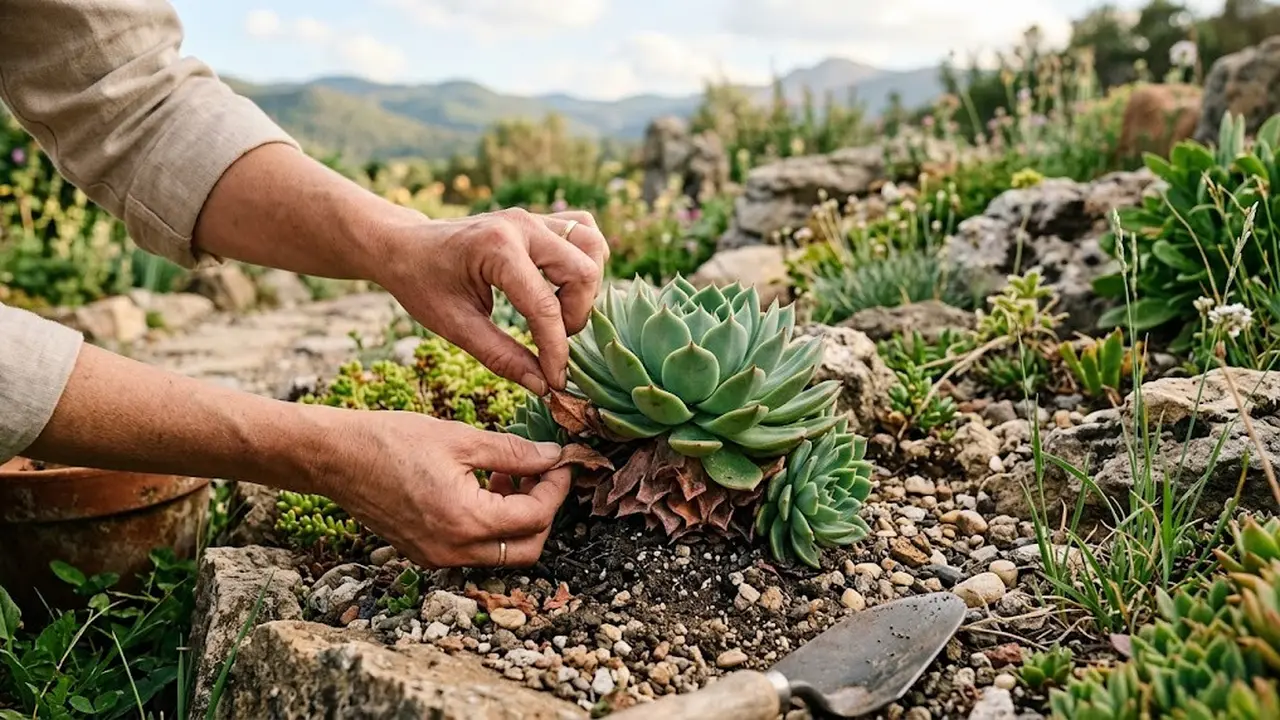 Cara Menghilangkan Daun yang Mati pada Tanaman Sukulen/AI Generated
