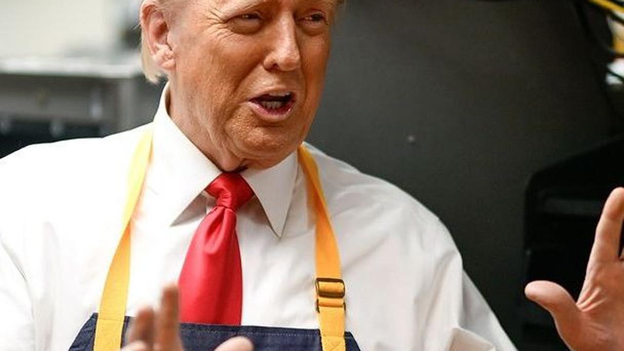 Photos of Donald Trump Becomes a McDonald's Worker for a Day, Part of His Campaign
