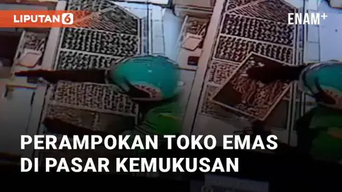 VIDEO: Detik-detik Perampokan Toko Emas di Pasar Kemukusan, Pelaku Bawa Senjata Api