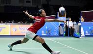 Putri Kusuma Wardani berhasil mengalahkan wakil Malaysia, Letshanaa Karupathevan, pada partai semifinal bulutangkis beregu putri SEA Games 2025 di Thammasat University Rangsit Campus, Pathum Thani, Thailand, Senin (8/12/2025) siang WIB. Berkat kontribusi Putri, Tim Bulutangkis Putri Indonesia menang 3-2 atas Malaysia. (dok. PBSI)