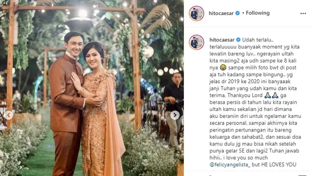 Immanuel Caesar Hito - Felicya Angelista (Foto: Instagram/@hitocaesar)