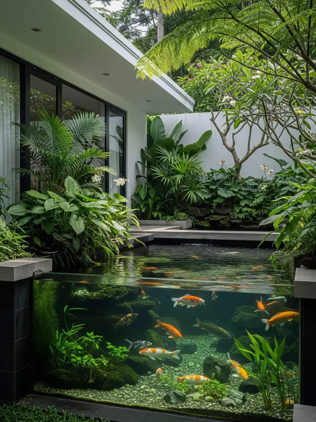 Ide Desain Kolam Ikan yang Tidak Perlu Sering Dikuras